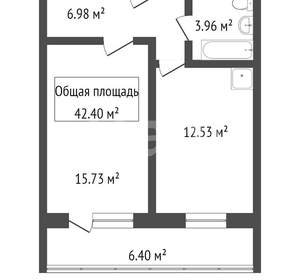 1-к квартира, вторичка, 39м2, 5/12 этаж