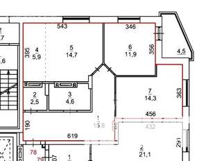 3-к квартира, вторичка, 70м2, 16/17 этаж