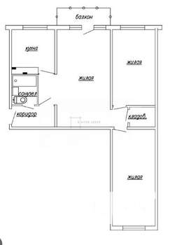 3-к квартира, вторичка, 58м2, 4/5 этаж