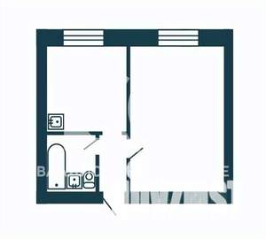 1-к квартира, вторичка, 32м2, 1/5 этаж