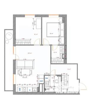 3-к квартира, вторичка, 60м2, 18/24 этаж