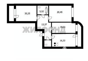 3-к квартира, вторичка, 101м2, 7/20 этаж