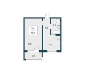 1-к квартира, вторичка, 39м2, 7/17 этаж