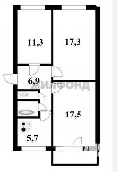 3-к квартира, вторичка, 62м2, 3/5 этаж