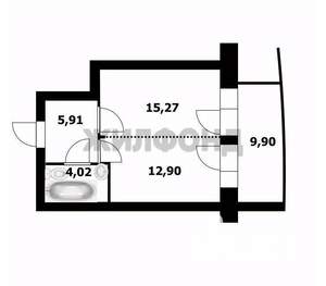 1-к квартира, вторичка, 48м2, 8/25 этаж
