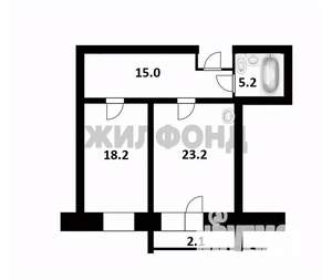 1-к квартира, вторичка, 64м2, 8/9 этаж