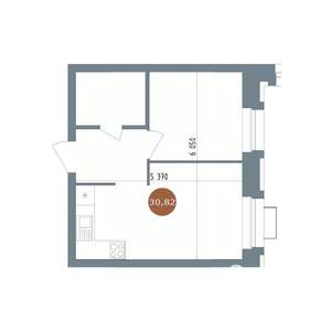 1-к квартира, вторичка, 31м2, 7/15 этаж