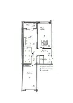 2-к квартира, вторичка, 70м2, 7/14 этаж