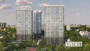 2-к квартира, строящийся дом, 43м2, 22/25 этаж