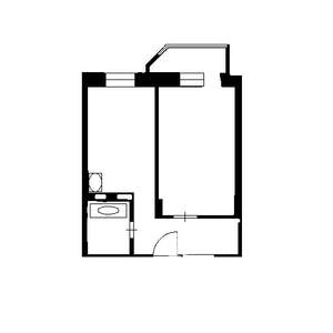 1-к квартира, вторичка, 41м2, 10/22 этаж