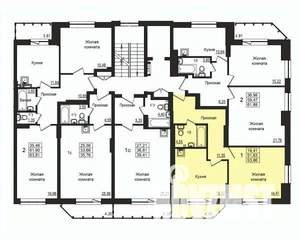 1-к квартира, строящийся дом, 51м2, 9/10 этаж