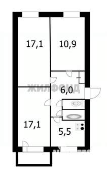 3-к квартира, вторичка, 60м2, 5/5 этаж