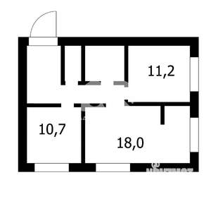 2-к квартира, вторичка, 42м2, 6/8 этаж