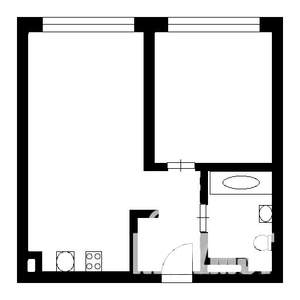 1-к квартира, вторичка, 42м2, 8/10 этаж