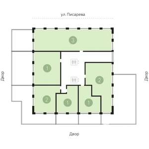 2-к квартира, сданный дом, 136м2, 3/16 этаж
