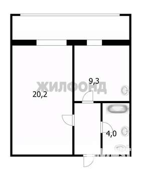 1-к квартира, вторичка, 39м2, 7/15 этаж