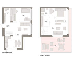 2-к квартира, вторичка, 127м2, 14/23 этаж