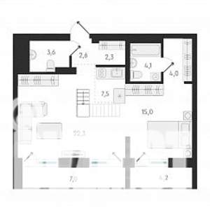 3-к квартира, вторичка, 77м2, 17/18 этаж