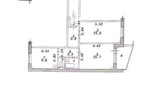 2-к квартира, вторичка, 53м2, 5/10 этаж