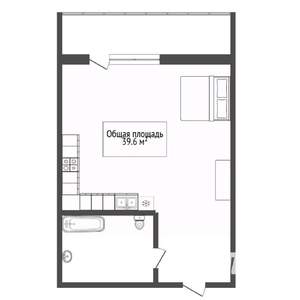 1-к квартира, вторичка, 40м2, 7/10 этаж