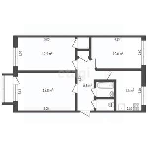 3-к квартира, вторичка, 58м2, 5/5 этаж