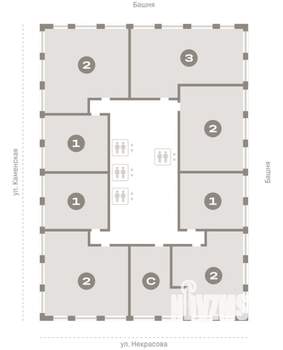 2-к квартира, вторичка, 85м2, 9/30 этаж