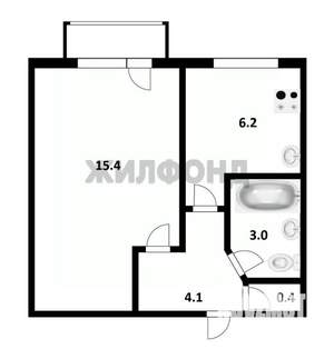 1-к квартира, вторичка, 29м2, 2/5 этаж