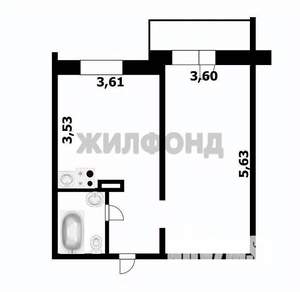 1-к квартира, вторичка, 40м2, 4/17 этаж