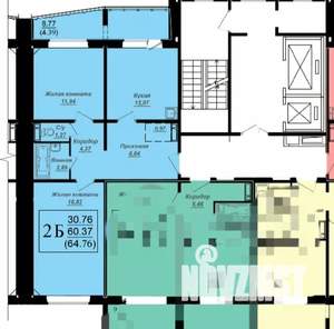 2-к квартира, вторичка, 60м2, 2/14 этаж