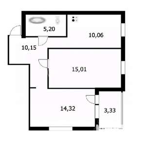 2-к квартира, вторичка, 58м2, 6/24 этаж