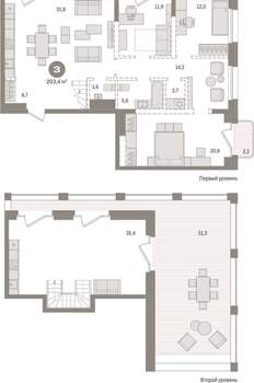 3-к квартира, вторичка, 203м2, 10/11 этаж