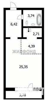 1-к квартира, вторичка, 39м2, 9/10 этаж