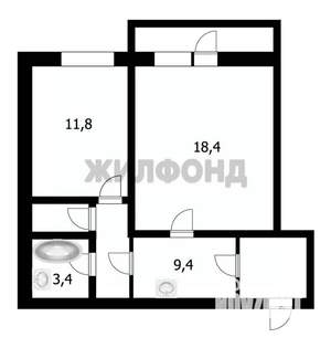 2-к квартира, вторичка, 45м2, 5/7 этаж