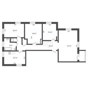 4-к квартира, вторичка, 120м2, 3/6 этаж