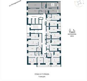 3-к квартира, вторичка, 96м2, 6/25 этаж