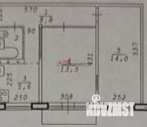 2-к квартира, вторичка, 46м2, 5/5 этаж