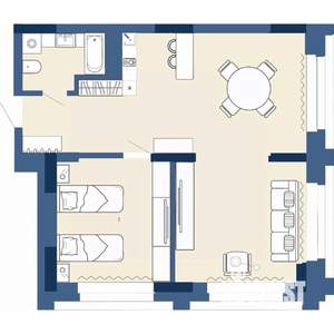 2-к квартира, вторичка, 57м2, 24/30 этаж