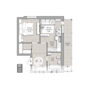 2-к квартира, вторичка, 49м2, 10/11 этаж