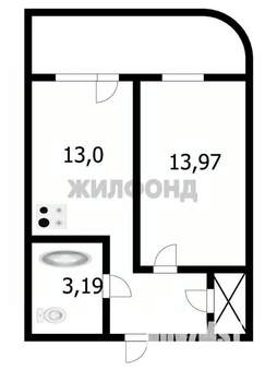 1-к квартира, вторичка, 37м2, 14/19 этаж