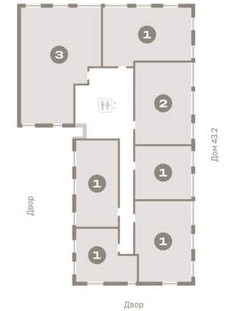 1-к квартира, вторичка, 68м2, 9/17 этаж