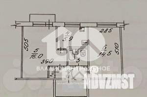 2-к квартира, вторичка, 43м2, 4/5 этаж