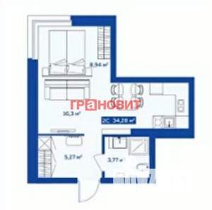 Студия квартира, вторичка, 33м2, 23/25 этаж