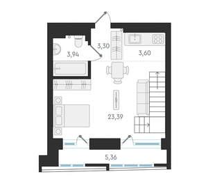 2-к квартира, вторичка, 48м2, 8/8 этаж
