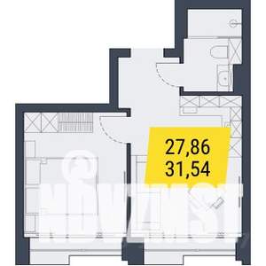 1-к квартира, вторичка, 32м2, 28/29 этаж