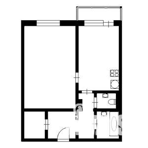 2-к квартира, вторичка, 42м2, 8/10 этаж