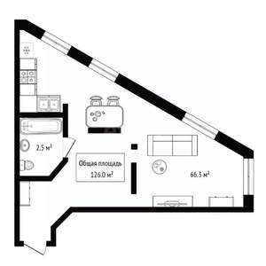 3-к квартира, вторичка, 126м2, 9/10 этаж