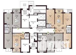 3-к квартира, строящийся дом, 89м2, 1/17 этаж