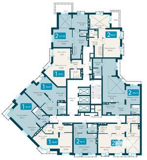 3-к квартира, строящийся дом, 98м2, 23/25 этаж
