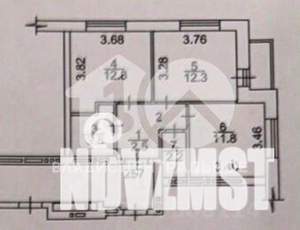 2-к квартира, вторичка, 50м2, 12/17 этаж