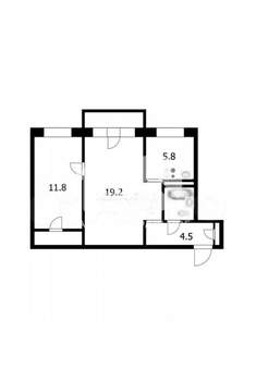 2-к квартира, вторичка, 44м2, 2/5 этаж
